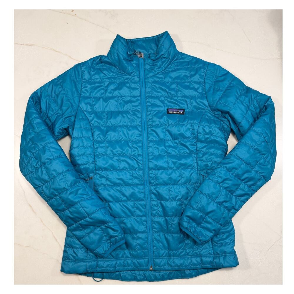 Patagonia Nano Puff Insulated DWR Jacket Quilted Primaloft Tobago Blue Teal Sz S